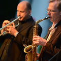 Celebration Horns, Jochen Engel, Markus Privat und Sven Claussen, Partyband Celebration am 26.06.2013 in Eschborn